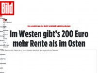 Bild zum Artikel: 32 Jahre nach Wiedervereinigung - Im Westen gibt’s 200 Euro mehr Rente als im Osten