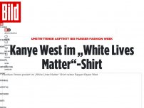Bild zum Artikel: Rassistischer Fehltritt auf Fashion-Show - Kanye West schockt im „White Lives Matter“-Shirt