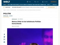 Bild zum Artikel: Markus Söder ist der beliebteste Politiker Deutschlands
