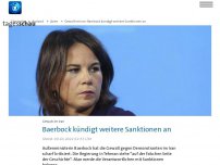 Bild zum Artikel: Baerbock kündigt weitere Sanktionen gegen den Iran an