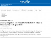 Bild zum Artikel: Zwei Sprengsätze an Bahnhof in Thüringen - einer mit Hakenkreuz bemalt
