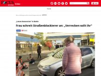 Bild zum Artikel: „Letzte Generation“ in Berlin: Frau schreit Straßenblockierer...