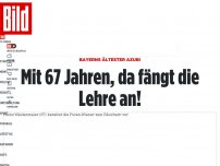 Bild zum Artikel: Bayerns ältester Azubi - Mit 67 Jahren, da fängt die Lehre an!