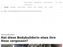 Bild zum Artikel: Hat Bodybuilderin die Hose vergessen?<br>