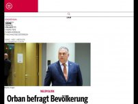 Bild zum Artikel: Orban befragt Bevölkerung zu EU-Sanktionen gegen Russland