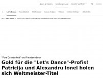 Bild zum Artikel: WM-Gold für 'Let's Dance'-Profis<br>