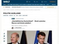 Bild zum Artikel: „Destabilisiertes Deutschland“ – Streit zwischen Macron und Scholz eskaliert