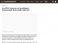 Bild zum Artikel: Um ÖVP-Ansturm zu bewältigen: Justizanstalt Stein stellt Zelte auf