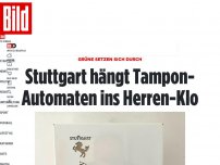 Bild zum Artikel: Grüne setzen sich durch - Stuttgart hängt Tampon-Automaten ins Herren-Klo