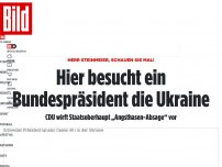 Bild zum Artikel: Herr Steinmeier, schauen Sie mal! - Hier besucht ein Bundespräsident die Ukraine