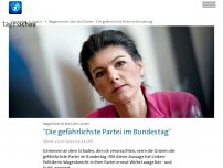 Bild zum Artikel: Wagenknecht nennt Grüne 'gefährlichste Partei im Bundestag'
