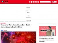 Bild zum Artikel: Neue Studie - Deutscher Forscher sicher: Sars-CoV 2 stammt aus Labor in China