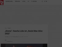 Bild zum Artikel: „Emma“: Sascha Lobo ist „Sexist Man Alive 2022“