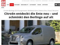 Bild zum Artikel: Citroën Berlingo 2CV Fourgonnette: Wellblech-Ente, Elektro-Ente, Diesel, Benziner Citroën entdeckt die Ente neu - und schminkt den Berlingo auf alt