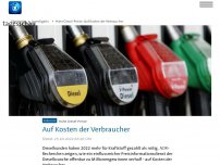 Bild zum Artikel: Hohe Diesel-Preise - Auf Kosten der Verbraucher