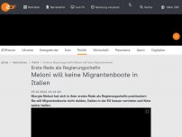 Bild zum Artikel: Meloni will keine Migrantenboote in Italien