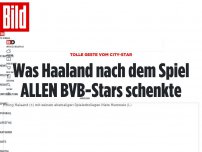 Bild zum Artikel: Tolle Geste vom City-Star - Was Haaland nach dem Spiel ALLEN BVB-Stars schenkte