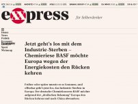 Bild zum Artikel: Jetzt geht’s los mit dem Industrie-Sterben: BASF will Europa den Rücken kehren