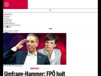 Bild zum Artikel: Umfrage-Hammer: FPÖ holt die SPÖ ein