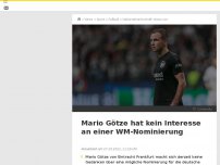 Bild zum Artikel: Mario Götze hat kein Interesse an einer WM-Nominierung