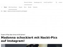 Bild zum Artikel: Madonna schockiert mit Nackt-Pics!<br>