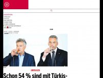 Bild zum Artikel: Schon 54 % sind mit Türkis-Grün unzufrieden