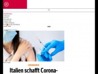 Bild zum Artikel: Italien schafft Corona-Impfpflicht für Sanitäter ab