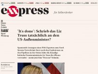 Bild zum Artikel: “It’s done”: Schrieb das Liz Truss tatsächlich an den US-Außenminister?
