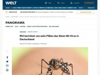 Bild zum Artikel: RKI berichtet von zehn Fällen des West-Nil-Virus in Deutschland