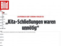 Bild zum Artikel: Lauterbach gibt Corona-Fehler zu - „Kita-Schließungen waren unnötig“