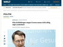 Bild zum Artikel: Kita-Schließungen wegen Corona waren nicht nötig, sagt Lauterbach