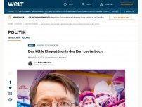 Bild zum Artikel: Das kühle Eingeständnis des Karl Lauterbach