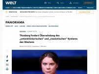 Bild zum Artikel: Thunberg fordert Überwindung des „unterdrückerischen“ und „rassistischen“ Systems des Westens