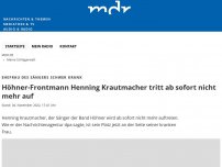 Bild zum Artikel: Höhner-Frontmann Henning Krautmacher tritt ab sofort nicht mehr auf