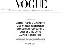 Bild zum Artikel: Danke, Ashley Graham! Das Model zeigt nach der Schwangerschaft, dass alle Bäuche wunderschön sind