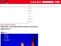 Bild zum Artikel: Vor Beginn der Weltklimakonferenz - Baerbock: „Die Menschheit steuert auf einen Abgrund zu“