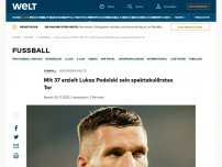 Bild zum Artikel: Mit 37 erzielt Lukas Podolski sein spektakulärstes Tor