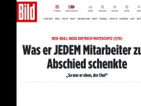 Bild zum Artikel: Red-Bull-Boss Dietrich Mateschitz (†78) - Was er JEDEM Mitarbeiter zum Abschied schenkte