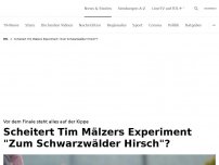 Bild zum Artikel: Scheitert Tim Mälzers Experiment?<br>