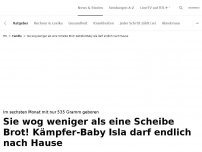 Bild zum Artikel: Extrem-Frühchen Isla darf endlich nach Hause<br>