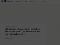 Bild zum Artikel: „Einzigartige Entdeckung“ in Italien: Thermal-Badeort gibt Forschern 2000 Jahre alte Schätze frei