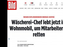 Bild zum Artikel: Wegen explodierenden Energie-Kosten - Wäscherei-Chef lebt jetzt im Wohnmobil