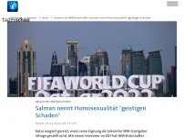 Bild zum Artikel: WM-Botschafter nennt Homosexualität 'geistigen Schaden'