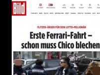 Bild zum Artikel: Flitzer-Ärger für den Lotto-Millionär - Erste Ferrari-Fahrt – schon muss Chico blechen!