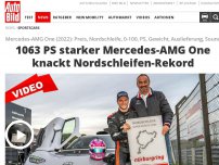 Bild zum Artikel: Mercedes-AMG One (2022): Preis, Nordschleife, 0-100, PS, Gewicht, Auslieferung, Sound 1063 PS starker Mercedes-AMG One knackt Nordschleifen-Rekord