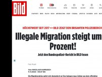 Bild zum Artikel: BILD zeigt den brisanten Polizeibericht - Illegale Migration steigt um 63 Prozent!
