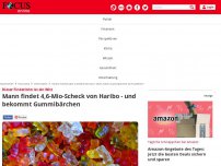 Bild zum Artikel: Finderlohn für Scheck über  4,6 Millionen Euro - Mann findet Millionen-Scheck von Haribo - und bekommt Gummibärchen