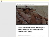 Bild zum Artikel: 'Vier Fäuste für ein Halleluja'-Star Terence Hill besitzt nun den deutschen Pass