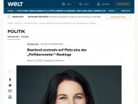 Bild zum Artikel: Baerbock erstmals auf Platz eins des „Politbarometer“-Rankings