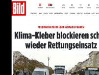 Bild zum Artikel: Rettungswagen blockiert - Schon wieder! Klima-Kleber legen Berliner Verkehr lahm